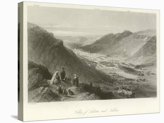 Valley of Sichem and Nablus, Palestine-William Henry Bartlett-Premier Image Canvas