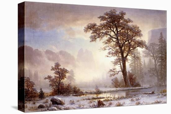Valley of the Yosemite - Snow Fall-Albert Bierstadt-Premier Image Canvas