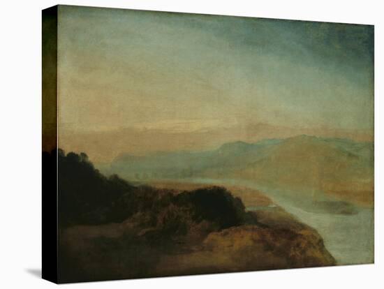Valley with a Distant Bridge and Tower-J. M. W. Turner-Premier Image Canvas