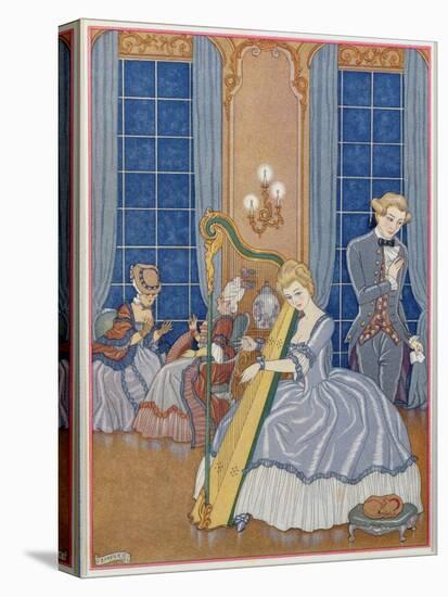 Valmont Seducing His Victim, Illustration from 'Les Liaisons Dangereuses'-Georges Barbier-Premier Image Canvas