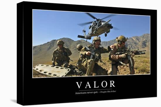 Valor: Inspirational Quote and Motivational Poster-null-Premier Image Canvas