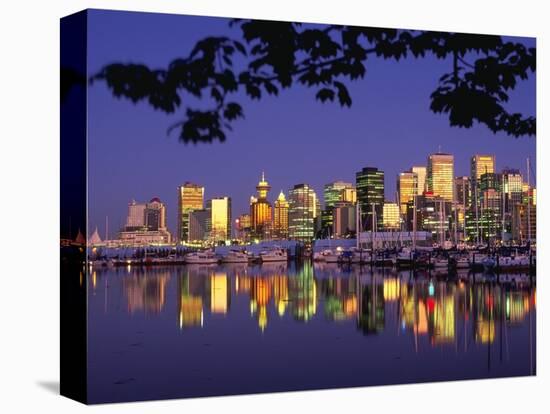 Vancouver and Lost Lagoon at Night-Ron Watts-Premier Image Canvas