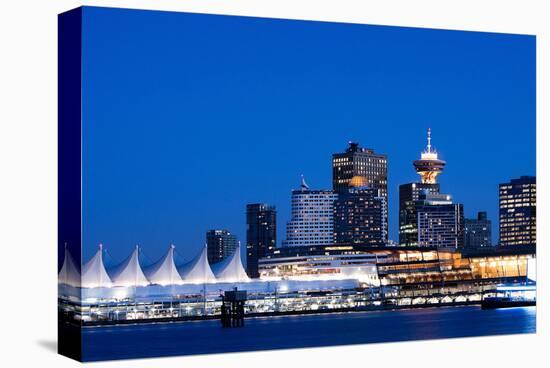 Vancouver Bc Evening Skyline-null-Stretched Canvas