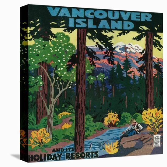 Vancouver Island Advertising Poster - Vancouver Island, Canada-Lantern Press-Stretched Canvas