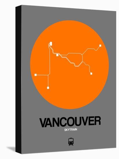 Vancouver Orange Subway Map-NaxArt-Stretched Canvas