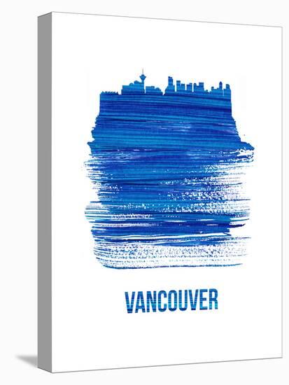 Vancouver Skyline Brush Stroke - Blue-NaxArt-Stretched Canvas