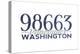 Vancouver, Washington - 98663 Zip Code (Blue)-Lantern Press-Stretched Canvas