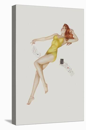 Varga Girl, July 1942-Alberto Vargas-Stretched Canvas