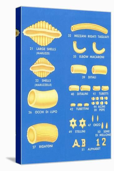Varieties of Pasta-null-Stretched Canvas