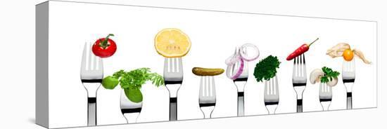 Variety of Vegetarian Food on Forks-foodbytes-Premier Image Canvas