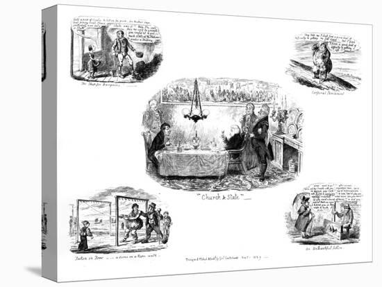 Various Cartoons, 1829-George Cruikshank-Premier Image Canvas