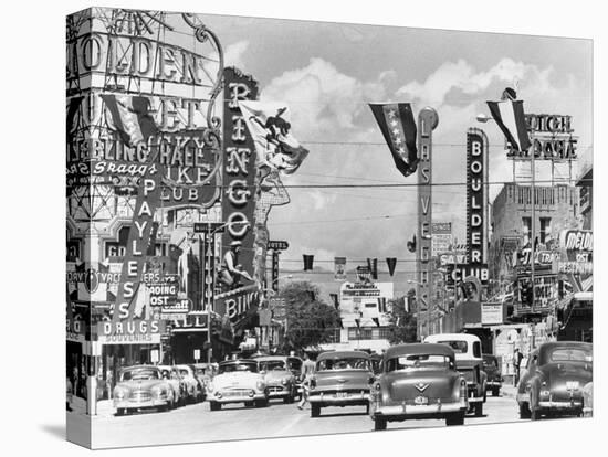 Various Casino Signs along Las Vegas Street-null-Premier Image Canvas