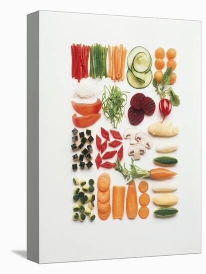 Various Kinds of Chopped Vegetables-Walter Cimbal-Premier Image Canvas