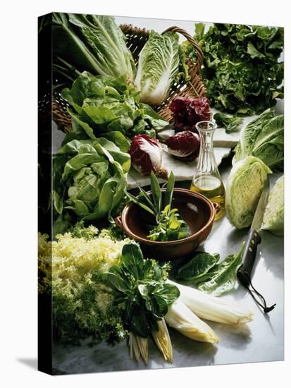 Various Lettuces-Teubner Foodfoto GmbH-Premier Image Canvas
