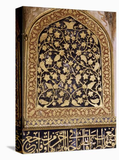 Various Painted, Gilded and Stone Inlay Detail Inside the Tomb, the Tomb of Akbar, Near Agra-John Henry Claude Wilson-Premier Image Canvas