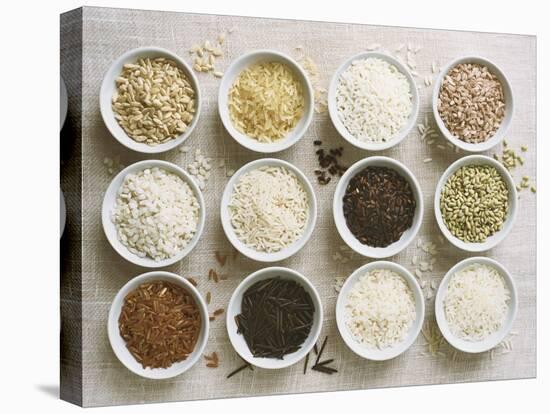 Various Types of Rice in Small Bowls-Ingvar Eriksson-Premier Image Canvas