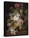 Vase de fleurs avec une tubéreuse cassée-Jan Frans van Dael-Premier Image Canvas