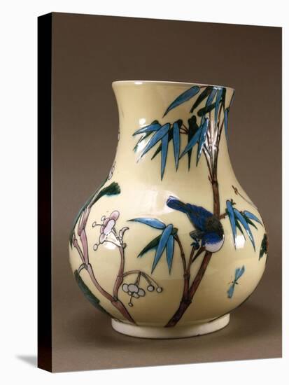 Vase Decorated with Chinese-Inspired Flowers and Birds-Joseph Wright of Derby-Premier Image Canvas