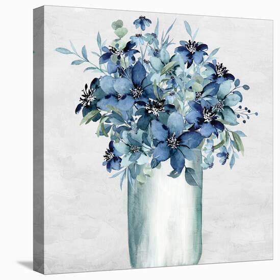 Vase Of Blue-Kimberly Allen-Stretched Canvas