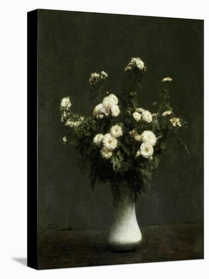 Vase of Chrysanthemums, 1871 (Oil on Canvas)-Ignace Henri Jean Fantin-Latour-Premier Image Canvas