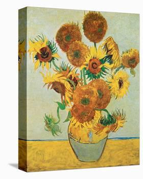 'Vase of Fifteen Sunflowers, c.1888' Stretched Canvas Print - Vincent van  Gogh | Art.com