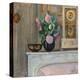 Vase of Flowers and a Clock on a Mantlepiece, C. 1920-Henri Lebasque-Premier Image Canvas