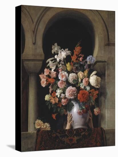 Vase of Flowers in the Window-Francesco Hayez-Premier Image Canvas