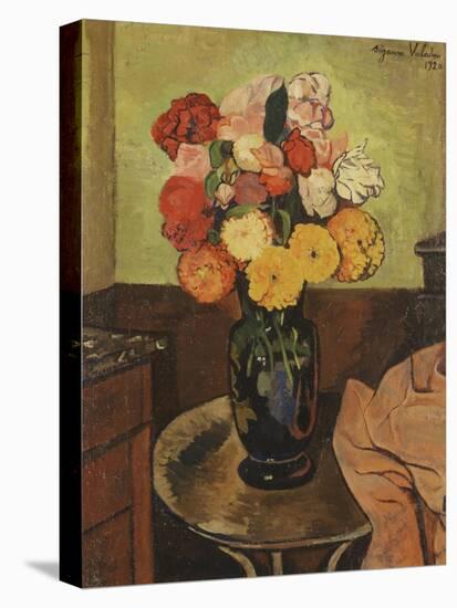 Vase of Flowers on a Round Table, Vase De Fleurs Sur Une Table Ronde, 1920-Suzanne Valadon-Premier Image Canvas