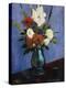 Vase of Flowers with Gladiola and Dahlias; Blumenvase Mit Gladiolen Und Dahlien-Oskar Schlemmer-Premier Image Canvas
