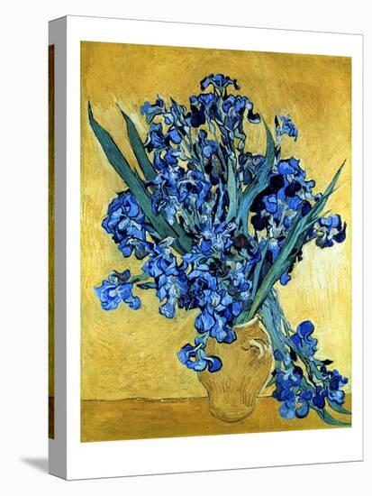 Vase of Irises Against a Yellow Background, c.1890-Vincent van Gogh-Premier Image Canvas