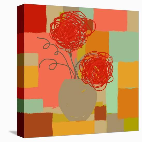 Vase of Red Flowers I-Yashna-Stretched Canvas