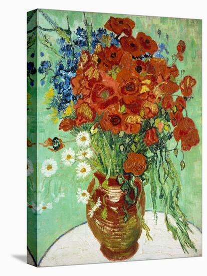 Vase with Cornflowers and Poppies, 1890 (oil on canvas)-Vincent van Gogh-Premier Image Canvas