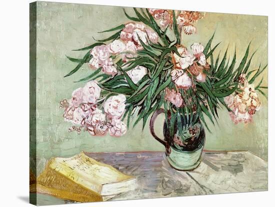 Vase with Oleanders and Books, c.1888-Vincent van Gogh-Premier Image Canvas