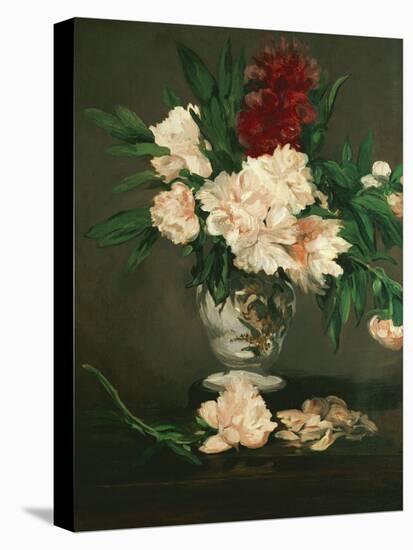 Vase with Peonies on a Pedestal, 1864-Edouard Manet-Premier Image Canvas