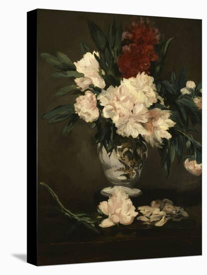 Vase with Peonies on a Pedestal, c.1864-Edouard Manet-Premier Image Canvas