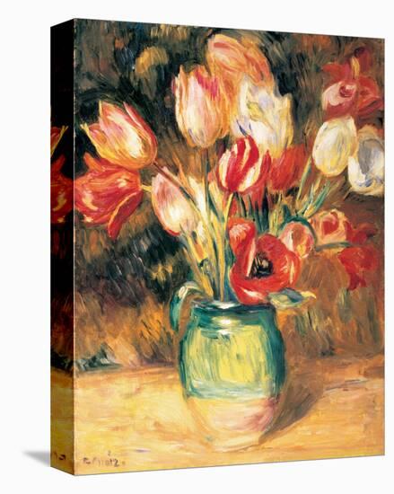 Vase with Tulips-Pierre-Auguste Renoir-Stretched Canvas