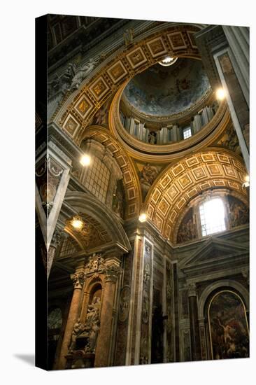 Vatican City, Rome, Italy, Ceiling Inside Saint Peter's Basilica-David Noyes-Premier Image Canvas