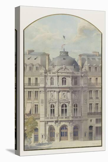 Vaudeville Theatre (Paris): Elevation of the Rotunda-Auguste-Joseph Magne-Premier Image Canvas