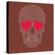 Vector Funny, Candy Skull-karnoff-Stretched Canvas