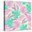 Vector Tropical Pattern with Exotic Leaves-rosapompelmo-Stretched Canvas