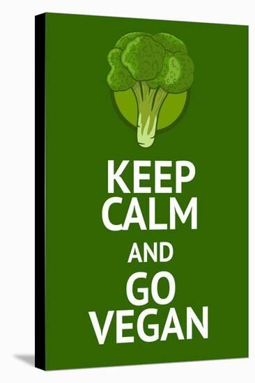 Vegan Poster with Popular Phrase-AlexanderZe-Stretched Canvas