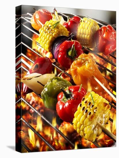 Vegetable Kebabs on Barbecue-Paul Williams-Premier Image Canvas