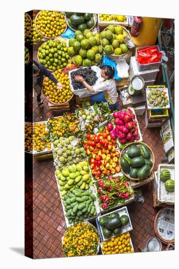 Vegetable Market in Central Hanoi, Vietnam-Peter Adams-Premier Image Canvas