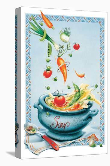 Vegetable Soup-Renate Holzner-Stretched Canvas