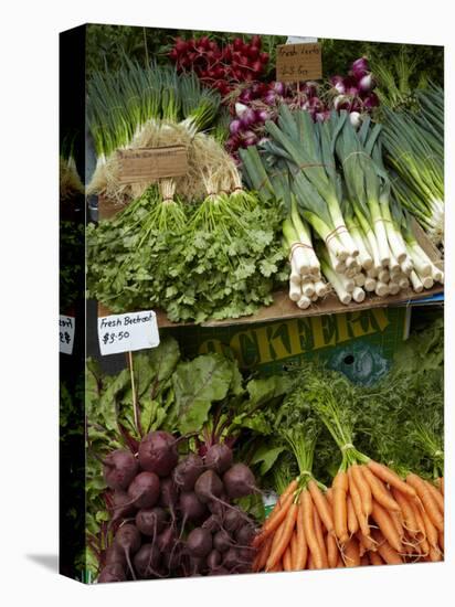Vegetable Stall at Saturday Market, Salamanca Place, Hobart, Tasmania, Australia-David Wall-Premier Image Canvas