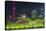 Vegetal Wall on the Bund and View over Pudong Financial District Skyline at Night, Shanghai, China-G & M Therin-Weise-Premier Image Canvas