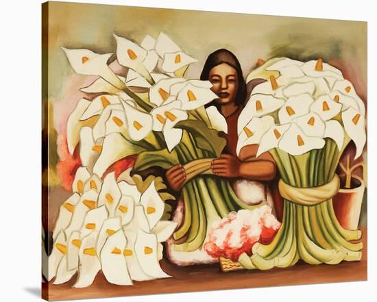 Vendedora Alcatraces-Diego Rivera-Stretched Canvas