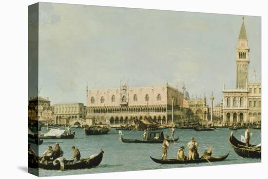 Venedig, Dogenpalast Und Marcusplatz Vom Bacino Di San Marco-Canaletto-Premier Image Canvas