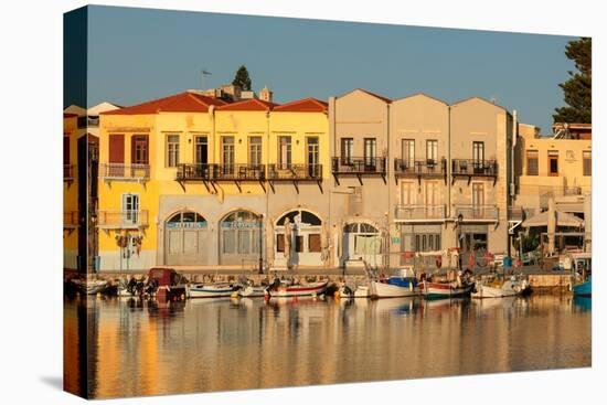 Venetian harbor, Rethymno, Crete, Greek Islands, Greece, Europe-Markus Lange-Premier Image Canvas