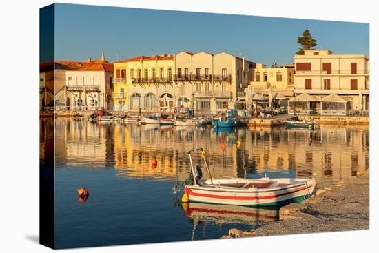 Venetian harbor, Rethymno, Crete, Greek Islands, Greece, Europe-Markus Lange-Premier Image Canvas